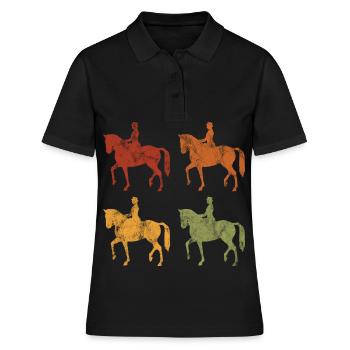 Dressage Cavalier de dressage Cheval d’équitation - Polo Femme - noir - Devant - Ailine (174cm)