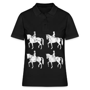 Dressage Cavalier de dressage Cheval d’équitation - Polo Femme - noir - Devant - Ailine (174cm)