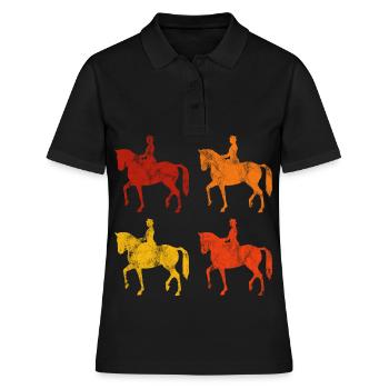 Dressage Cavalier de dressage Cheval d’équitation - Polo Femme - noir - Devant - Ailine (174cm)