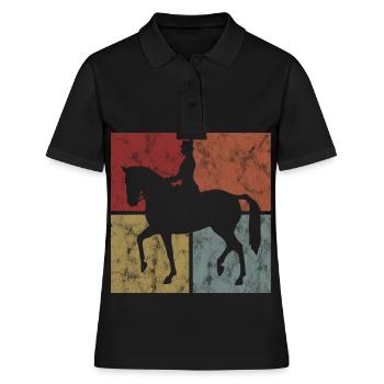 Dressage Cavalier de dressage Cheval d’équitation - Polo Femme - noir - Devant - Ailine (174cm)
