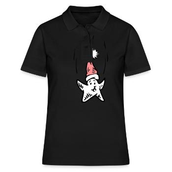 Merry Christmas star - Women's Polo Shirt - black - Front - Ailine (174cm)