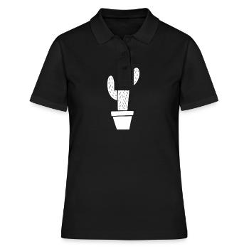 Cactus en pot - Polo Femme - noir - Devant - Ailine (174cm)