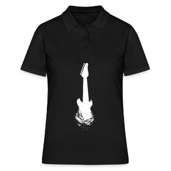 guitare guitariste musique musicien guitar player band - Polo Femme - noir - Devant - Ailine (174cm)