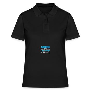 Ingénieur réseau en technologie des réseaux informatiques - Polo Femme - noir - Devant - Ailine (174cm)