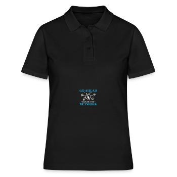 Ingénieur réseau en technologie des réseaux informatiques - Polo Femme - noir - Devant - Ailine (174cm)
