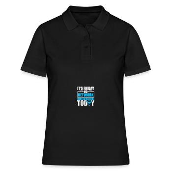 Ingénieur réseau en technologie des réseaux informatiques - Polo Femme - noir - Devant - Ailine (174cm)