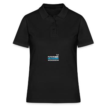 Ingénieur réseau en technologie des réseaux informatiques - Polo Femme - noir - Devant - Ailine (174cm)