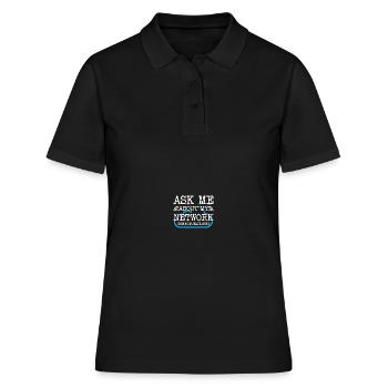 Ingénieur réseau en technologie des réseaux informatiques - Polo Femme - noir - Devant - Ailine (174cm)