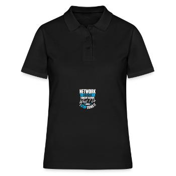 Ingénieur réseau en technologie des réseaux informatiques - Polo Femme - noir - Devant - Ailine (174cm)