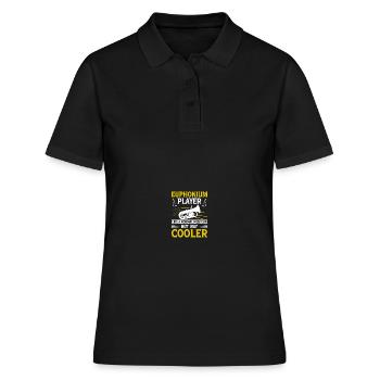 Tiefes Blech Marschieren Bariton Euphonium - Frauen Polo Shirt - Schwarz - Vorne - Ailine (174cm)
