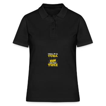 Tiefes Blech Marschieren Bariton Euphonium - Frauen Polo Shirt - Schwarz - Vorne - Ailine (174cm)