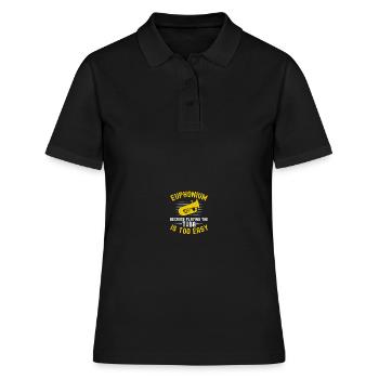 Tiefes Blech Marschieren Bariton Euphonium - Frauen Polo Shirt - Schwarz - Vorne - Ailine (174cm)