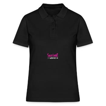 Schulsozialarbeiterin - Frauen Polo Shirt - Schwarz - Vorne - Ailine (174cm)