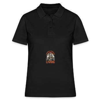 Paranormaler Ermittler Geisterjäger - Frauen Polo Shirt - Schwarz - Vorne - Ailine (174cm)
