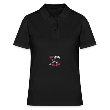 Soins intensifs infirmiers - Polo Femme - noir - Devant - Ailine (174cm)
