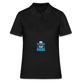 Nurse Intensive Care ICU - Women's Polo Shirt - black - Front - Ailine (174cm)