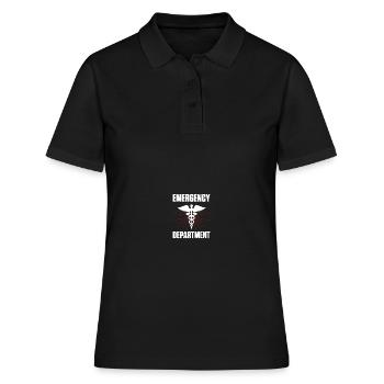 Service d’urgence Infirmière d’urgence Service d’urgence - Polo Femme - noir - Devant - Ailine (174cm)
