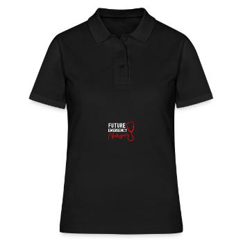Infirmière d’urgence Infirmière d’urgence - Polo Femme - noir - Devant - Ailine (174cm)