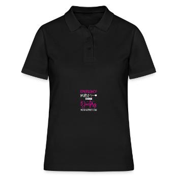 Infirmière d’urgence Infirmière d’urgence - Polo Femme - noir - Devant - Ailine (174cm)