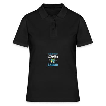 Urlaubsplaner Reisebüro Reisebüro - Frauen Polo Shirt - Schwarz - Vorne - Ailine (174cm)