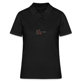 I AM SIR MASTER DOM BDSM bdsm bondage oben sub - Frauen Polo Shirt - Schwarz - Vorne - Ailine (174cm)