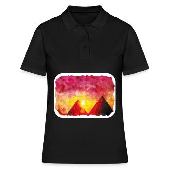 Kairo Ägypten Aquarell Skizze Gezeichnete Illustration - Frauen Polo Shirt - Schwarz - Vorne - Ailine (174cm)