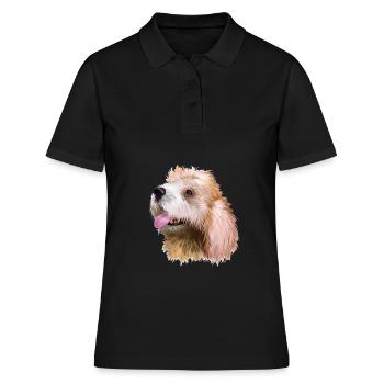Briquet Griffon Vendeen Aquarelle pour chien Illustratio - Polo Femme - noir - Devant - Ailine (174cm)