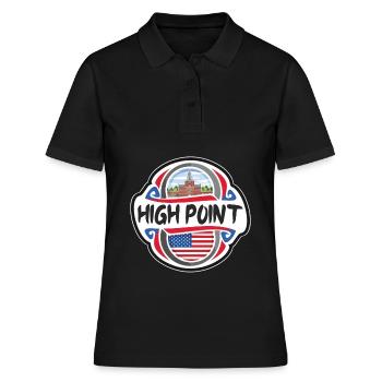 High Point USA Drapeau des États-Unis Souvenir de voyage - Polo Femme - noir - Devant - Ailine (174cm)