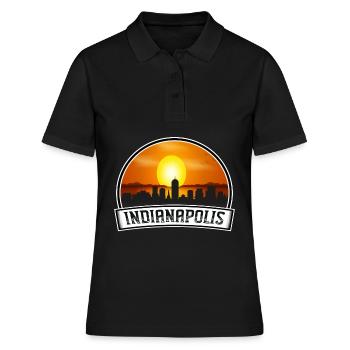 Indianapolis Indiana États-Unis Skyline Vintage Sunset Tr - Polo Femme - noir - Devant - Ailine (174cm)