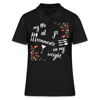 Commentaires de maman - Polo Femme - noir - Devant - Ailine (174cm)