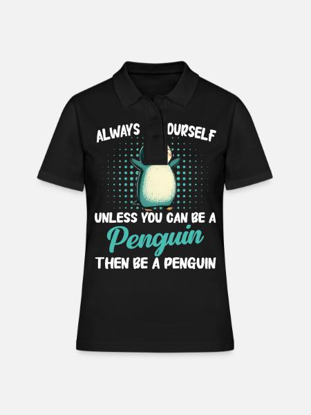 Pinguin Pinguine Tier - Frauen Polo Shirt - Schwarz