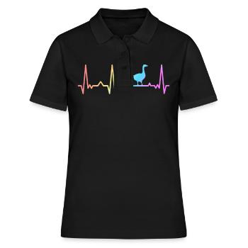 Oie Animal Oies - Polo Femme - noir - Devant - Ailine (174cm)