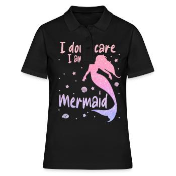 Meerjungfrau Fabel Meerjungfrauen Märchen - Frauen Polo Shirt - Schwarz - Vorne - Ailine (174cm)