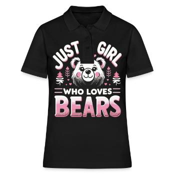 Bear, Grizzly Bear, Brown Bear, Bears - Women's Polo Shirt - black - Front - Ailine (174cm)