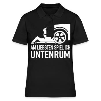 Mécanicien Mécanicien d’atelier Mécanicien automobile - Polo Femme - noir - Devant - Ailine (174cm)