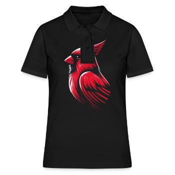 Cardinal Rouge Cardinal Oiseau Rouge Cardinal - Polo Femme - noir - Devant - Ailine (174cm)
