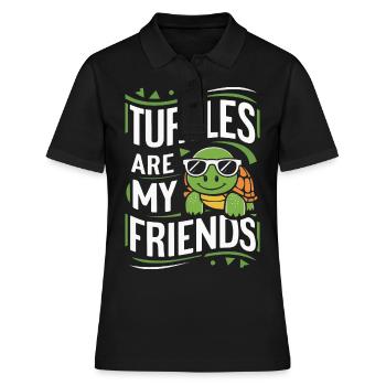 Frog Toad - Women's Polo Shirt - black - Front - Ailine (174cm)