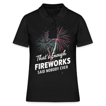 Pyrotechniker Feuerwerk Pyrotechnik - Frauen Polo Shirt - Schwarz - Vorne - Ailine (174cm)