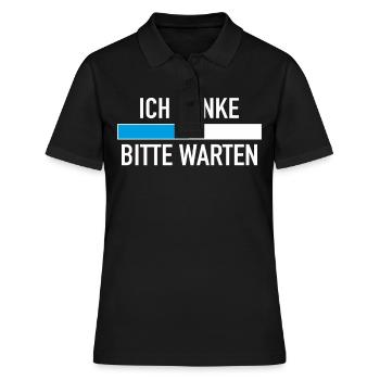 Funny Funny Funny Saying Funny Clothing - Women's Polo Shirt - black - Front - Ailine (174cm)