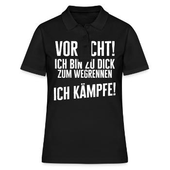 Funny Funny Funny Saying Funny Clothing - Women's Polo Shirt - black - Front - Ailine (174cm)