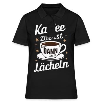 Coffee Coffee Coffee Drinkers Coffee Lovers - Women's Polo Shirt - black - Front - Ailine (174cm)