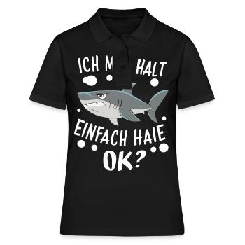Shark Shark Sharks Shark - Women's Polo Shirt - black - Front - Ailine (174cm)