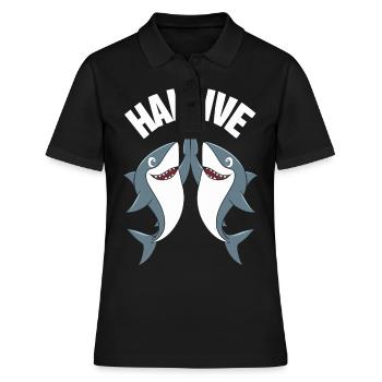 Shark Shark Sharks Shark - Women's Polo Shirt - black - Front - Ailine (174cm)