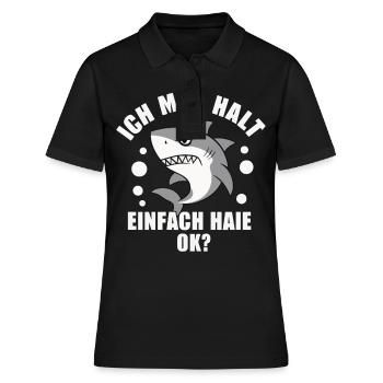 Shark Shark Sharks Shark - Women's Polo Shirt - black - Front - Ailine (174cm)