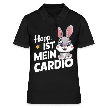 Bunny Bunnies Lapin Animal de compagnie - Polo Femme - noir - Devant - Ailine (174cm)