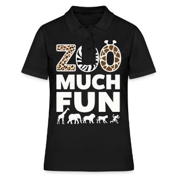 Animaux du zoo Gardien de zoo - Polo Femme - noir - Devant - Ailine (174cm)