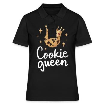 Cookies Cookie Keks Kekse Schokolade - Frauen Polo Shirt - Schwarz - Vorne - Ailine (174cm)