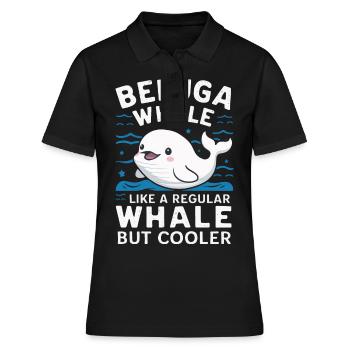 Beluga Wal Ozean Belugas Wale - Frauen Polo Shirt - Schwarz - Vorne - Ailine (174cm)