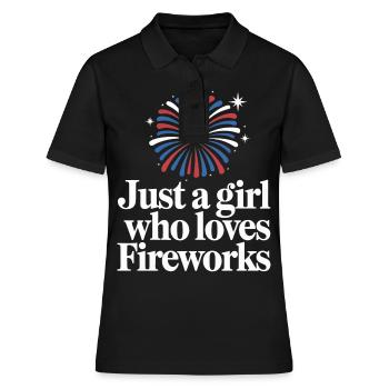 Pyrotechniker Feuerwerk Pyrotechnik - Frauen Polo Shirt - Schwarz - Vorne - Ailine (174cm)