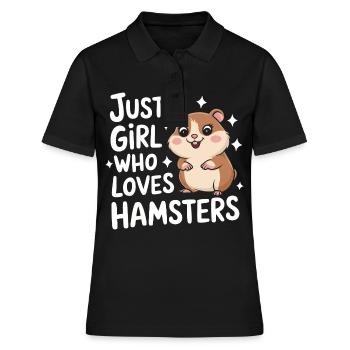 Hamster - Frauen Polo Shirt - Schwarz - Vorne - Ailine (174cm)
